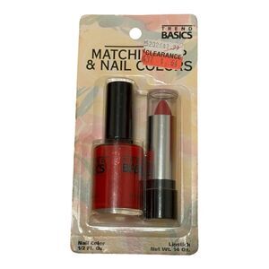 Trend Basics Matching Red Lip 14oz & Nail 0.5fl oz Colors 904-Oasis